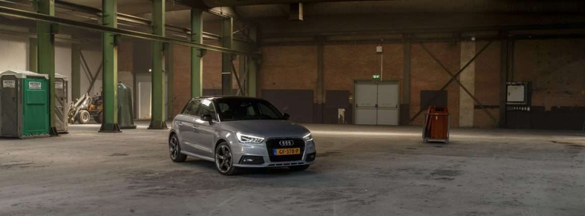Netherlands 8 May 2017 Audi A1 Sportback S Linestanding In A Old Factory Hall — Stock Editorial Photography