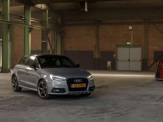 Netherlands 8 May 2017 Audi A1 Sportback S Linestanding In A Old Factory Hall — Stock Editorial Photography