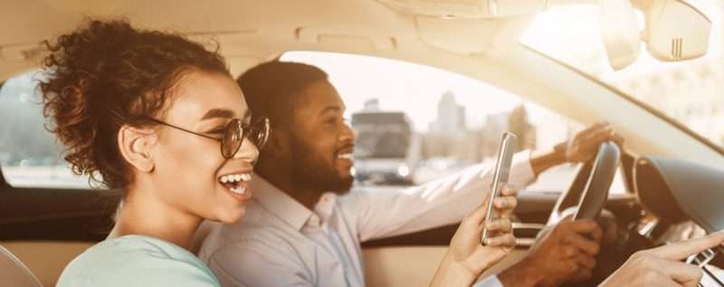 Auto Rijden Man En Vrouw
